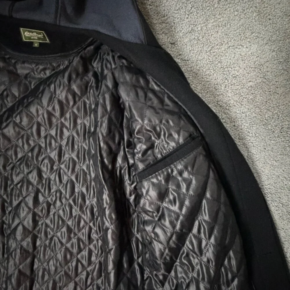 Vintage 1990's Eddie Bauer Men's Size Med. Wool-blend Hooded Duffle Coat - EUC - Picture 7 of 14